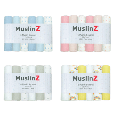 MuslinZ 6 Pack Muslin Squares Spots - 70x70cm
