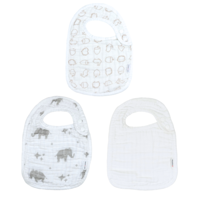 MuslinZ 3 Ply Cotton Feeding Bib